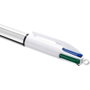 BIC Shine Bolígrafo 4 Colores Cuerpo Blanco/Plateado (Set de 12)